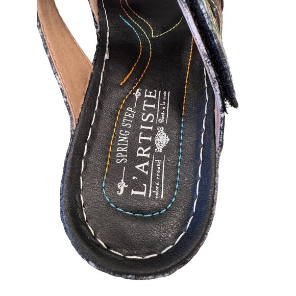 Artiste Caiman Slide Sandal Size 37 US 6.5-7 Black Muli NWB - Picture 8 of 16